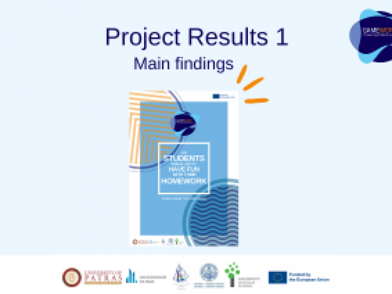 Project Results 1 – Main findings from “How students would like to have fun with their homework?”