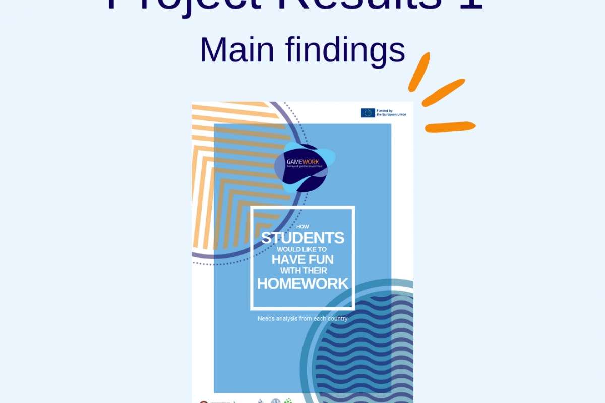 Project Results 1 – Main findings from “How students would like to have fun with their homework?”